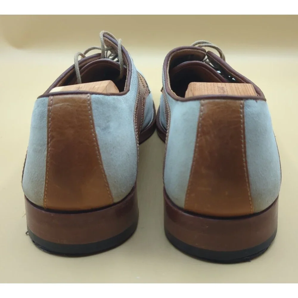 Johnston & Murphy Saddle Oxfords Men's Sz 11 Brown Leather/Cream Nubuck Suede